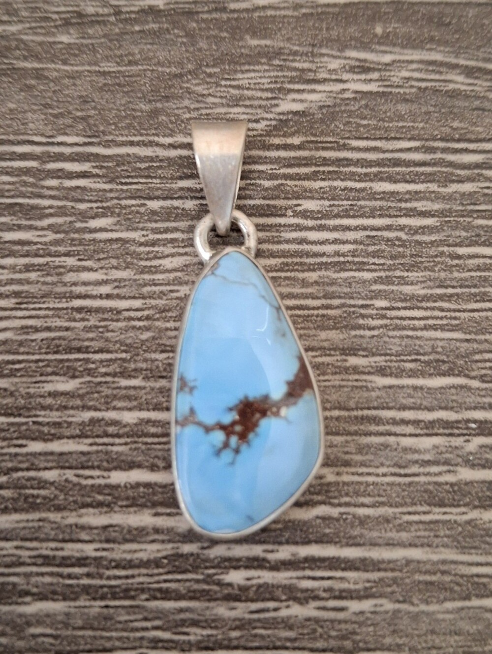 Pendant Golden Hills Turquoise Natural Stone Sterling Silver